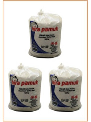 Hira Pamuk 1 kg 1000GR (3 Adet) Hassas Ciltler İçin Uygun Makyaj Temizleme Mendilleri