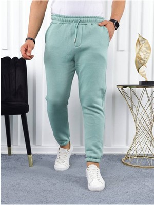 Comstar Erkek Beli Lastikli Şardonlu Jogger Mint Eşofman Altı