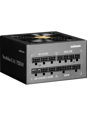 Zalman ZM750-TMX2SE TERAMAX2SE 750W 80PLUS Gold Atx3.1 + Pcı5.1 Siyah Full-Modular Power Supply