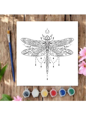 Chve Design 20X20 Tuval Boyama Seti Etkinlik Mandala Yusufçuk Boyama Seti