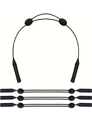 Optic Plus Çift Taraflı Ayarlanabilir Silikon Uçlu Sporcu Gözlük Ipi Siyah 1 Adet