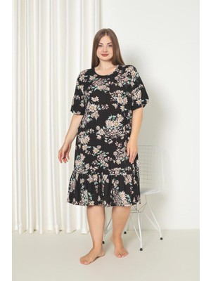 Asel Büyük Beden Likralı Penye Elbise