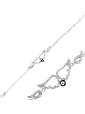 Erseyy 925 Ayar Gümüş Melek Kanadı Bileklik