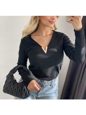 Astap V Aksesuar Detay Parmak Geçmeli Bluz