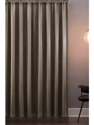 Özenev Blackout Işık Geçirmez Fon Perde V-25 Bej Pilesiz Ekstraforlu Karartma Güneşlik