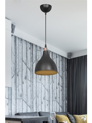 Duru Homelight  Tekli Siyah  Yemek Odası Salon Mutfak Antre Yatak Odası Avize