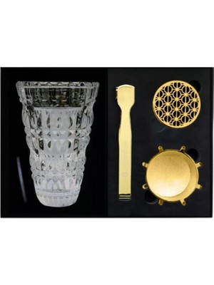 TOUCH OF OUD Crystal Oud Burner Set Kristal Buhurdan, Stand ve Maşa Seti
