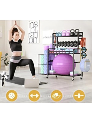 Rane Fitness Equipment Çok Yönlü Kullanımlı Yoga Pilates Kettlebell Dambıl Mat ve Top Standı