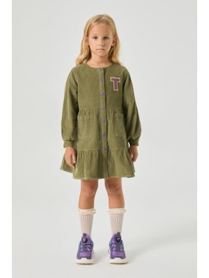 Tyess Bg Store Kız Çocuk Yeşil Elbise