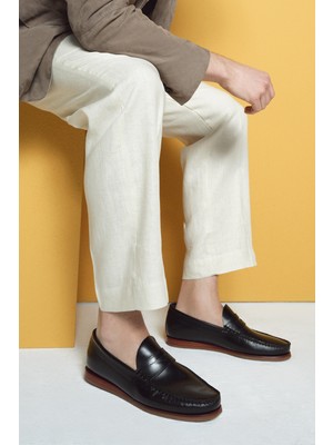 Derimod Erkek Siyah Deri Casual Loafer 25SFD775322