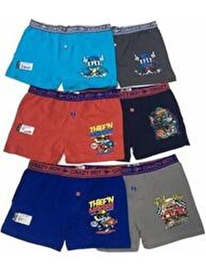 Tutku Erkek Çocuk Baskılı Boxer 6'lı