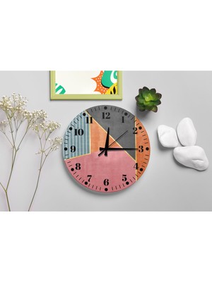 M&H Quality Modern Desenli Duvar Saati – Sessiz Akar Mekanizma, Şık Dekoratif Tasarım