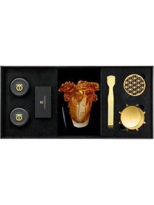TOUCH OF OUD Amber Flower Tütsü ve Buhurdanlık Hediye Seti, Dokhoon-Bukhoor