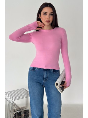 Noa Noa Kadın Parmak Geçmeli Uzun Kollu Bluz – Vücuda Oturan & Astarsız