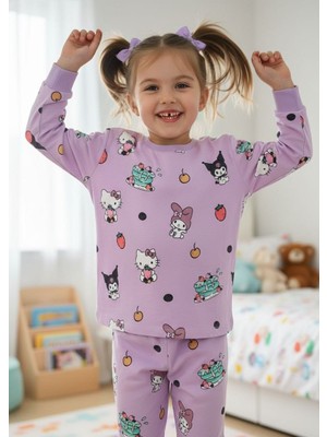 Isobel Kuromi Baskılı %100 Pamuk Kız Çocuk Pijama Takımı