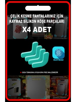 Cgs Home Paslanmaz Çelik Kesme Tahtası Için Kaymaz Silikon Köşe Parçaları