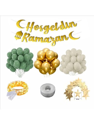 Zenviva 17 Parça Hoşgeldin Ramazan Süsleme Seti