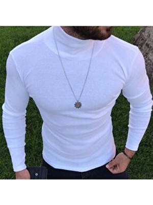 Next Giyim Erkek Beyaz Next Boğazlı Balıkçı Yaka Kazak