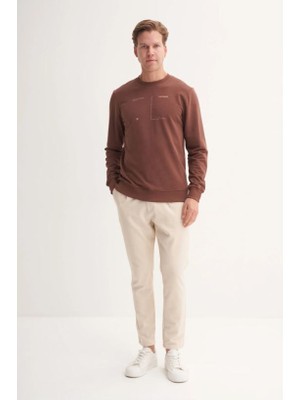 Cazador Bis Yaka Yazılı Ribanalı Sweat