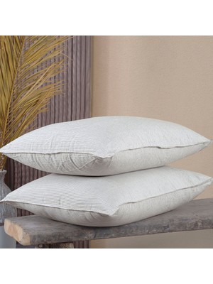 Lief Home Pamuklu Ipliği Boyalı Yıkamalı Kapaklı Yastık Kılıfı | 2’li Set | 50X70 cm | Çift Iğne Detaylı