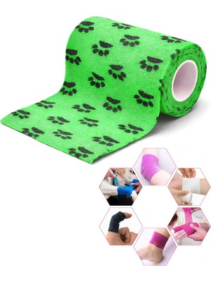 Boldy Pati Figürlü Koban Bandajı - Patili Kendinden Yapışkanlı Bandaj - Paw Coban Bandajı - Elastik Sargı Bandajı - Koban Bandajı 10CMX4.5 M.