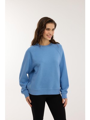 Jaya %100 Organik Pamuk Sweatshirt / Mavi