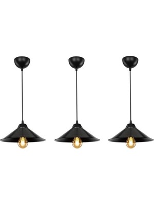 Duru Homelight  Ufo Maya Sarkıt Avize  Siyah 3 Adet