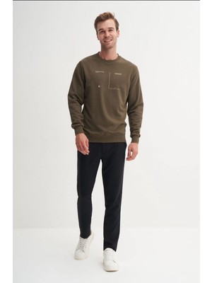 Cazador Bis Yaka Yazılı Ribanalı Sweat