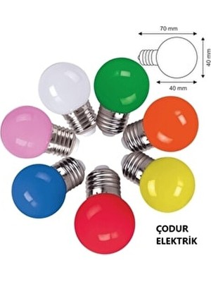 Osaka Light 1 Watt Yeşil Renk E27 Duylu 25 Lümen LED Gece Lambası Ampulü 1 Adet Fiyatıdır!
