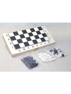 Kut Fly Ahşap Kutulu Satranç Tavla Seti Model 4