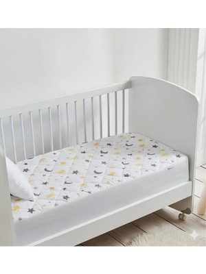 Renkli Düşler Atölyesi Bebek ve Çocuk Yatak Koruyucu Alez Su Sıvı Geçirmez, Full Kenar Lastikli Fitted, %100 Pamuk Kapitone Yumuşak Nefes Alabilir Yatak Koruma Örtüsü