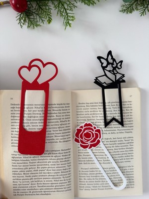 Todekora Kalpli, Kelebekli ve Gül Desenli Kitap Ayracı Seti – 3’lü Dayanıklı Ayraç
