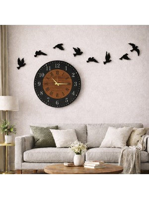 Salon ve Odalar Için Duvar Saati Canım Ailem Temalı No 78