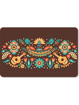 M&H Quality Dijital Baskılı Hoş Geldiniz Yazılır Desenli Dekoratif Dış Kapı Önü ve Iç Mekan Paspası Yıkanabilir