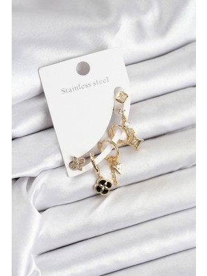 Pirinç Gold Renk Kadın Set Küpe EB-53-VICE/(1395) 1218