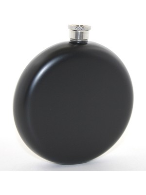 Kut Fly Paslanmaz Çelik Yuvarlak 8 Oz Tekli Matara Siyah Renk