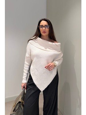 Magarde Yeni Sezon Madonna Yaka Triko- Krem