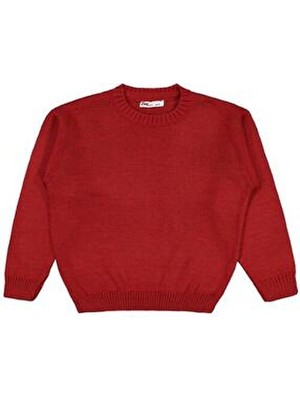 Civil Girls Düz 6-9 Yaş Kazak - Kırmızı 6-7 Yaş