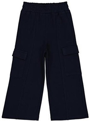 Civil Girls Civil Kargo Cepli Baskılı Eşofman Altı Kadın 2-5 Yaş Lacivert Uzun Paça Oversize Tasarım