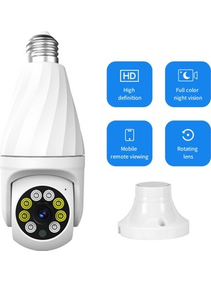 Shufa Akıllı Ev Wifi Güvenlik Kamerası – 360° Dönebilir, Telefonla Uzaktan Izleme, Gece Görüşü, Geniş Açı Hd Ip Kamera