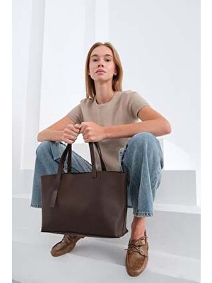 Shule Bags Joli Everyday Omuz Çantası Kahve