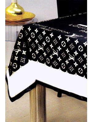 Marcalanya Lüx Tasarım Saten Masa Örtüsü Digital Baskı 160*220 cm Dikdörtgen