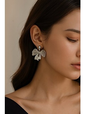 Kokoş Fiyonk Küpe Çelik Gümüş Renk