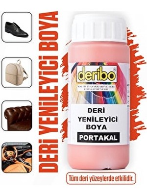 Deribo Deri Eşya, Ayakkabı, Koltuk, Direksiyon, Çanta, Deri Yenileyici Boya. 100ML. Sünger Hediyeli.
