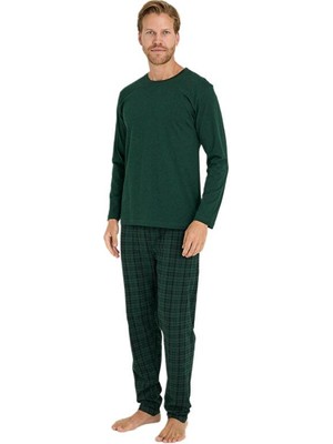 Kly Erkek Yeşil Uzun Kol Pijama Takımı 9273