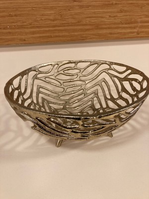 Kase Meyvelik El Yapımı Döküm Pirinç Altın Ortaboy Çapı 25 cm