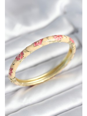 Pembe Renk Detaylı Mineli Kelepçe EB-53-VICE/(1395) 1479