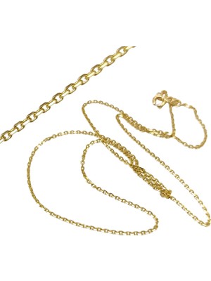 Genel 45CM 0.65MM Ince Forse Zincir 14 Ayar Altın Hd Videolu