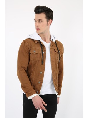 buğrahayalin Kapüşonlu Alttan Çıkmalı Düğmeli Erkek Spor Günlük Kot Ceket