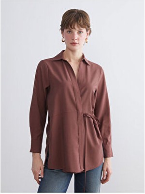 LC Waikiki Uzg Store'dan Stilinizi Oluşturun | Kruvaze Yaka Kadın Gömlek Tunik